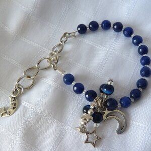 No100 Handmade bracelet with stars and moon charms